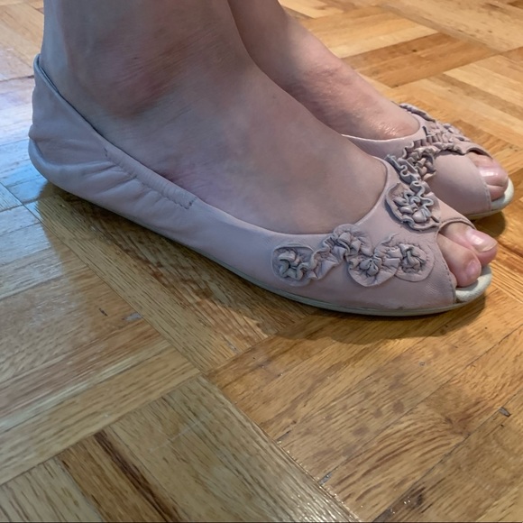 🥿 Leather peep toe flats - Picture 2 of 3
